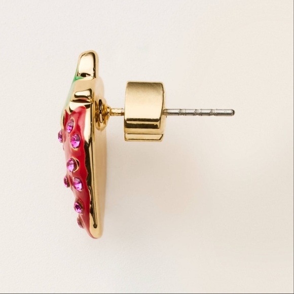 Kate Spade Strawberry French Fry Champagne Earrings Set Target Collab NWT - Picture 3 of 7